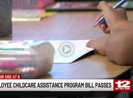 A preview of a 12 On Your Side Video shows a child's hand with a pencil poised above a page, seated at a table.